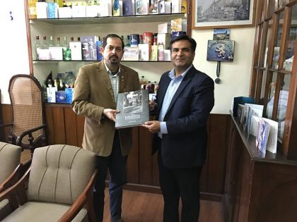 Mr. Isphanyar Bhandara Presenting Rawalpindi & Kalsha Book to Mr. Ijaz Nisar